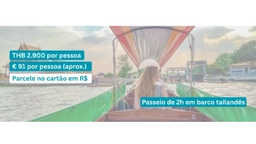 Passeio de barco pelos canais de Bangkok e o Buda Gigante no Wat Paknam